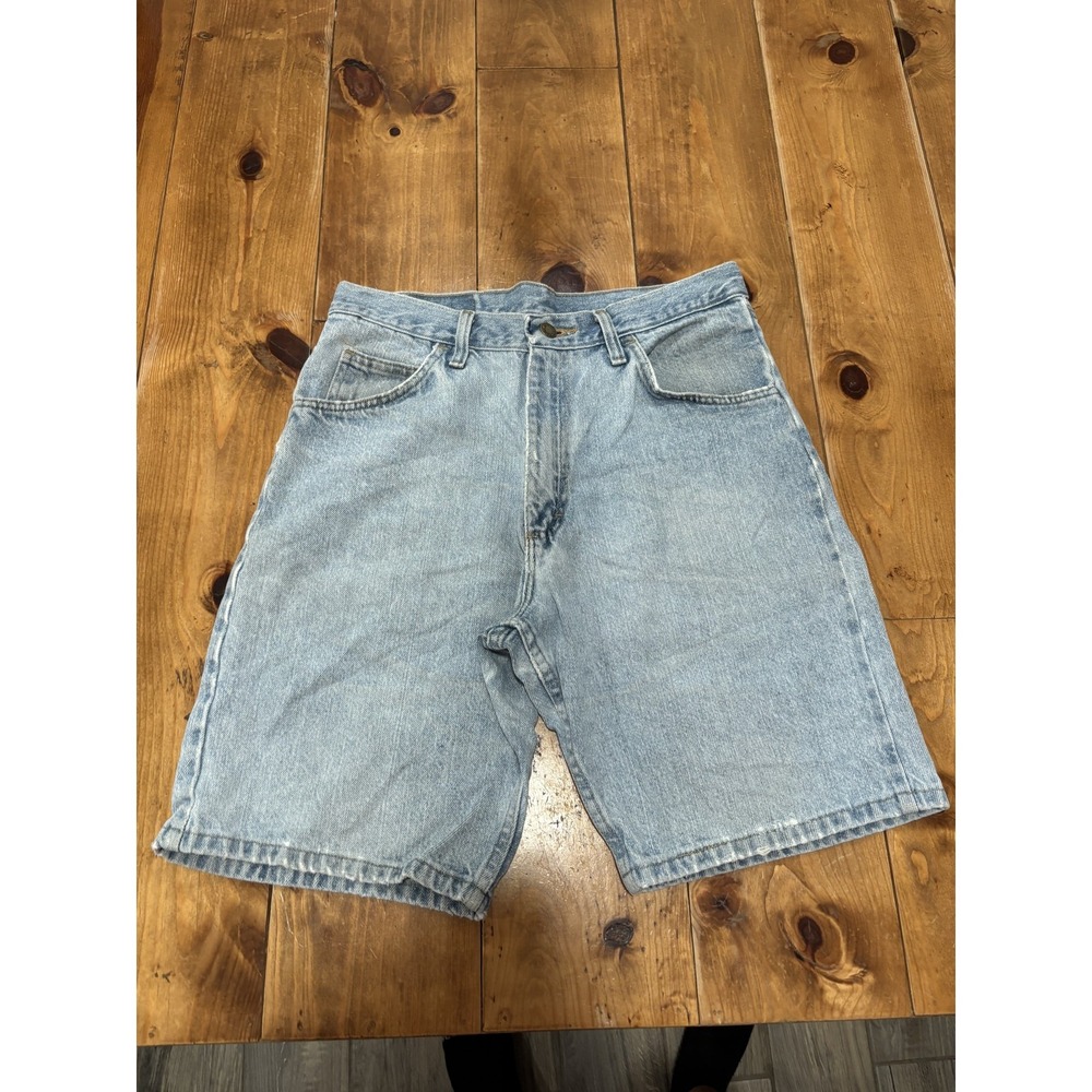 Wrangler Men's Size 32 Relaxed Fit Denim Shorts Light Wash Blue Cotton Casual